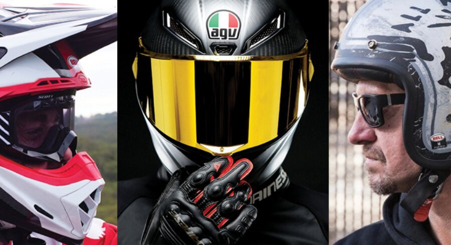three kind of motorcycle helmet