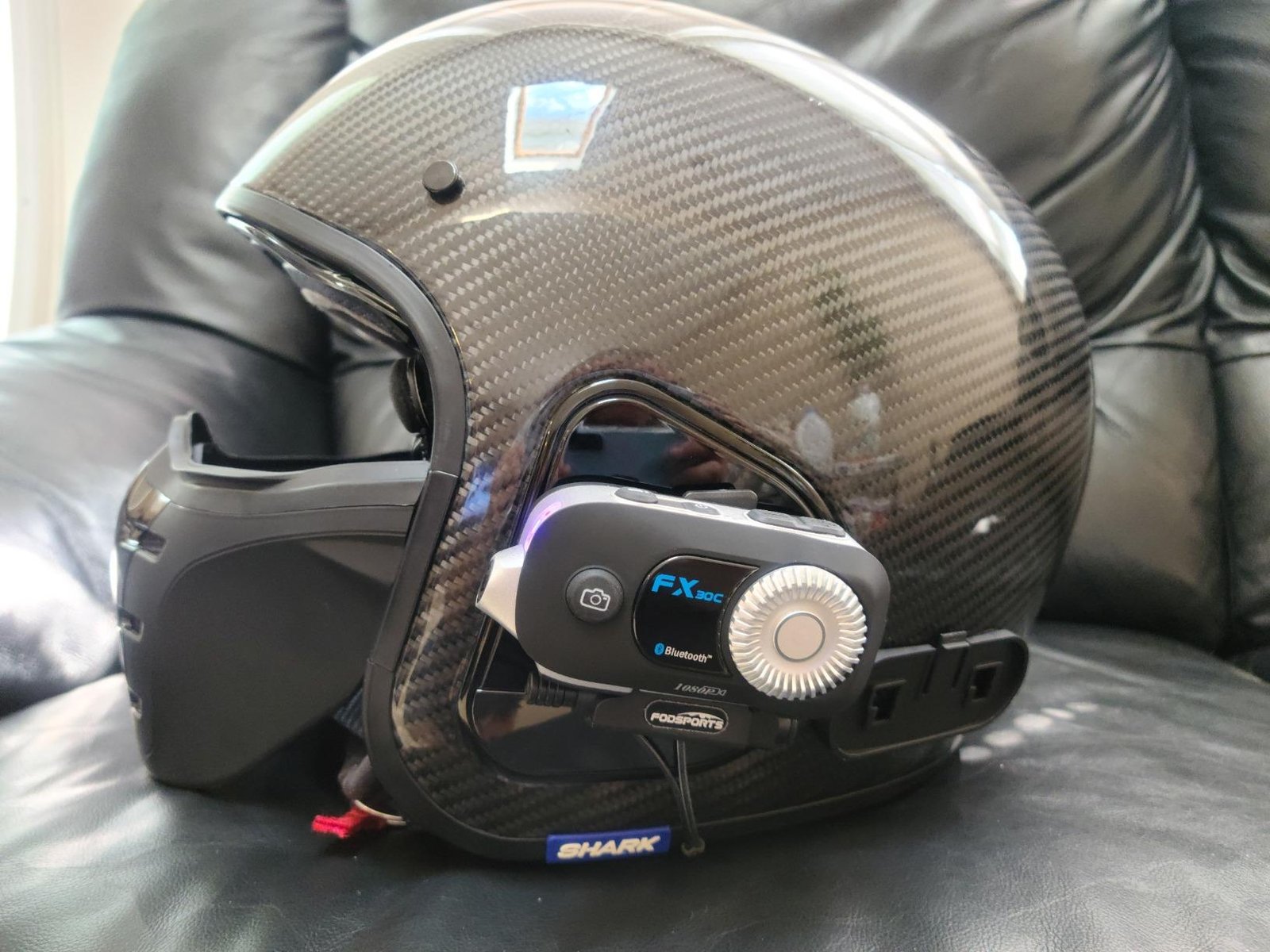 6Riders FX30C Bluetooth Helmet Intercom DVR Camera 1080P Motorcycle Headset 6Way 