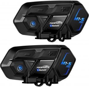 Fodsports M1-S Pro Group Riders Motorcycle Helmet Bluetooth Headset Communication Systems Kit 2 Pack