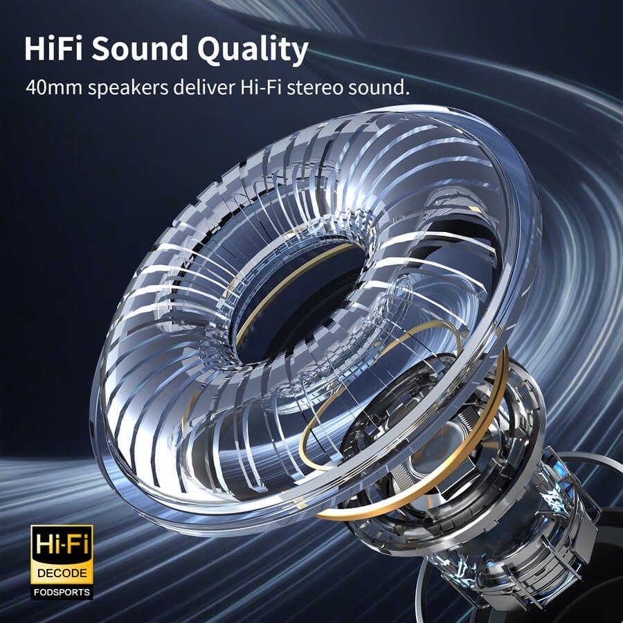 40-mm-Lautsprecher liefern Hi-Fi-Stereoklang