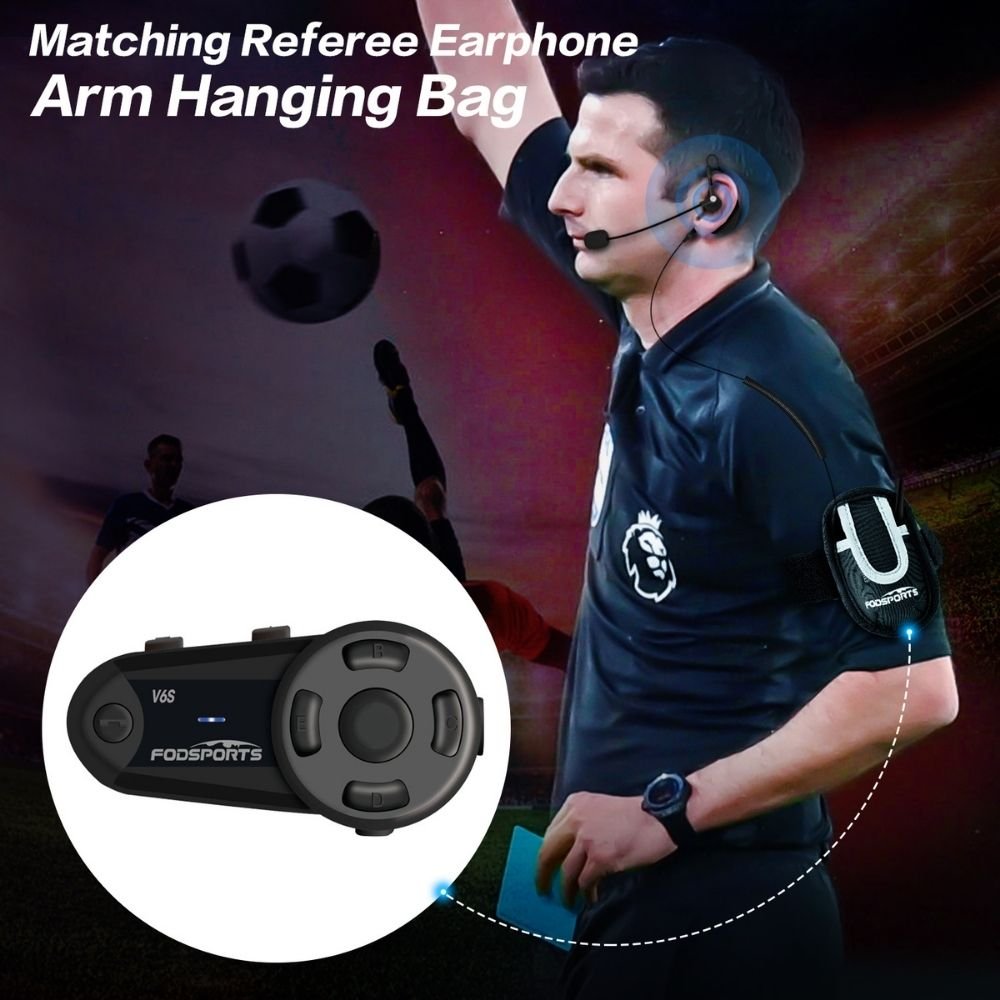 Fodsports V6S intercom applying as Referee headsets