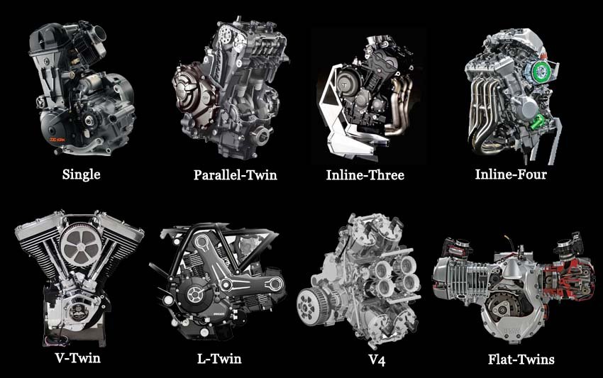 Common types of motorcycle engines