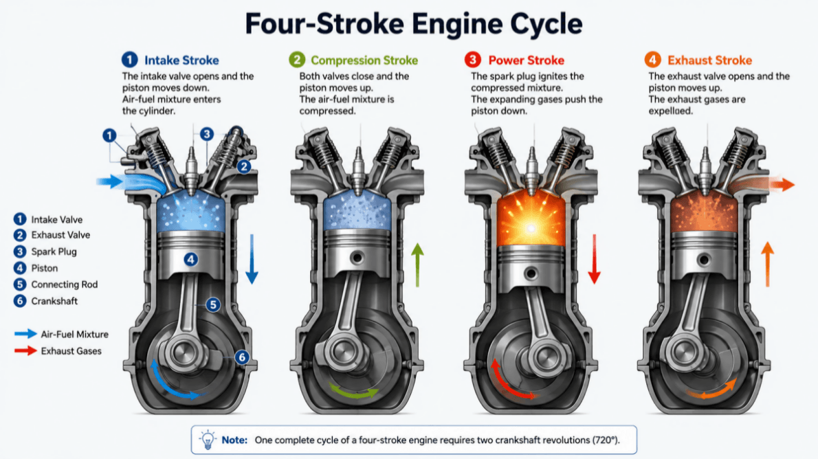 Four-Stroke Engine Cycle