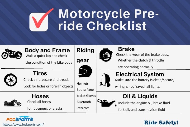 motorcycle checklist before long trip