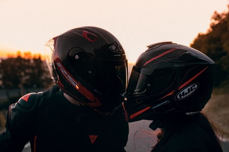 Two helmets