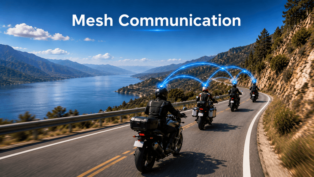 Motorcyclists using helmet communication and intercom systems
