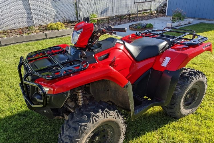 Charge ATV at someplace dry and well-ventilated