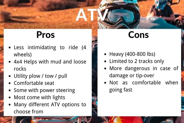 Pros and Cons of ATV