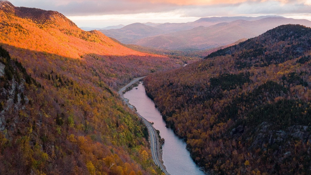 Route 73 Lake Placid fall foliage