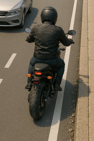 always ride on the right side of the lane