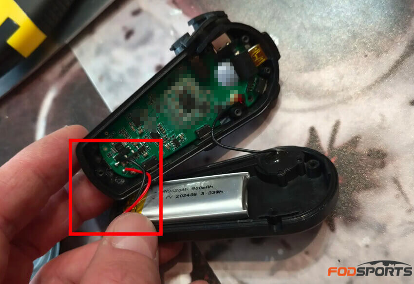 check battery position and connector