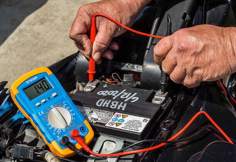 check the battery voltage