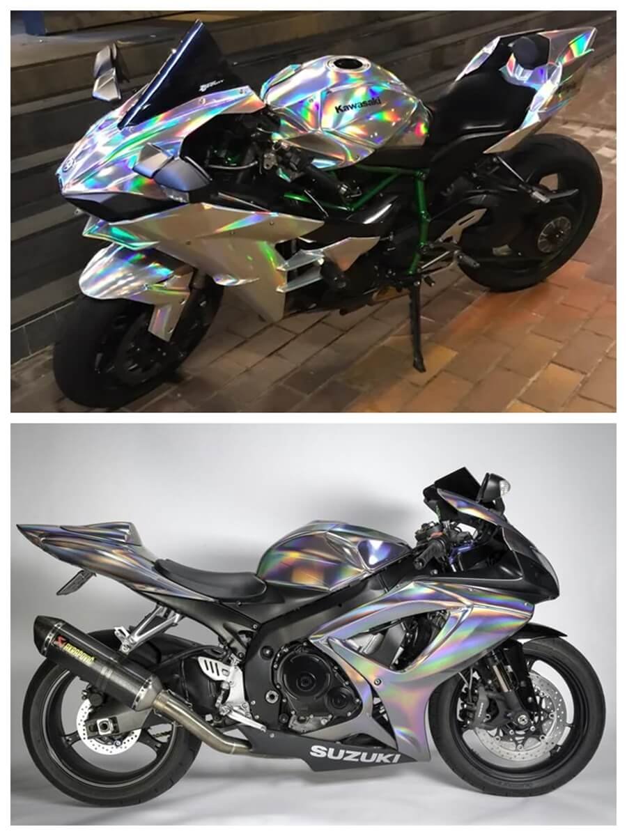 chrome motorcycle wraps