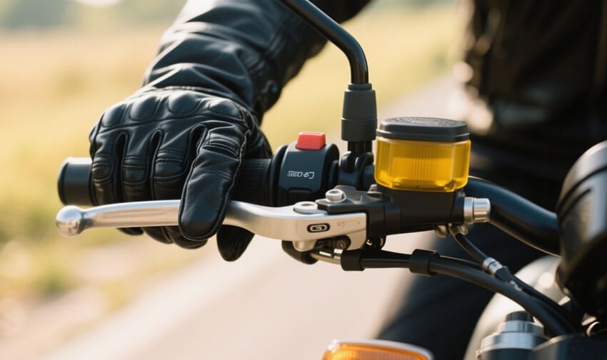 cover the front brake—tip of stopping distance