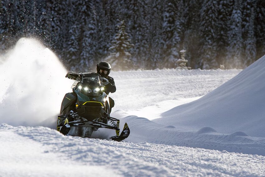crossover snowmobile track riding