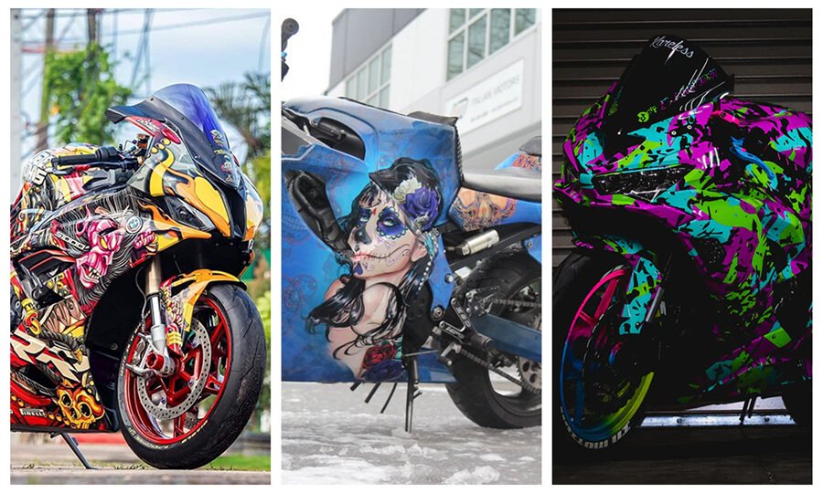 custom printed motorcycle wraps