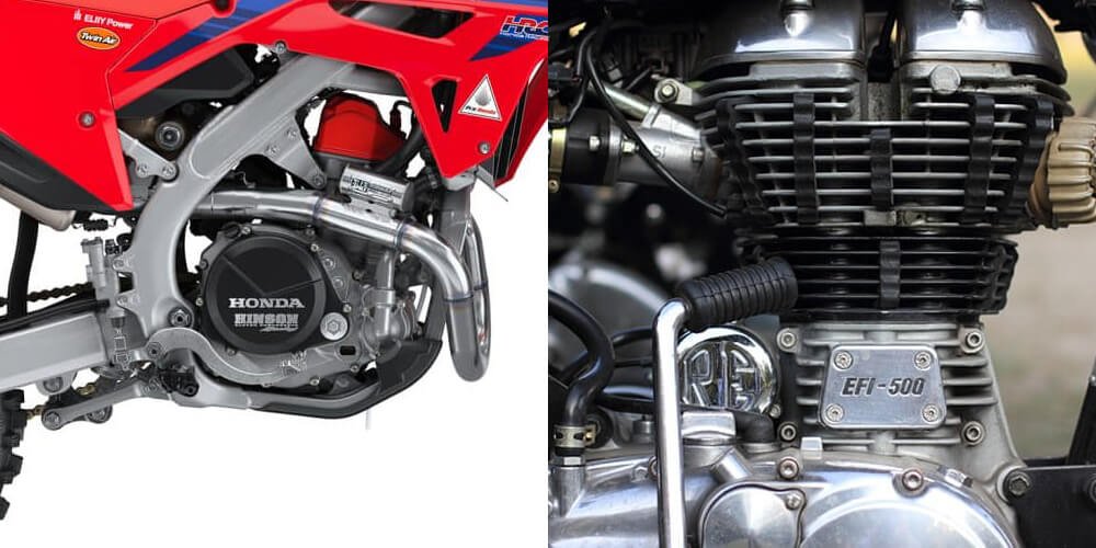dirt bike engine vs motorcycle engine