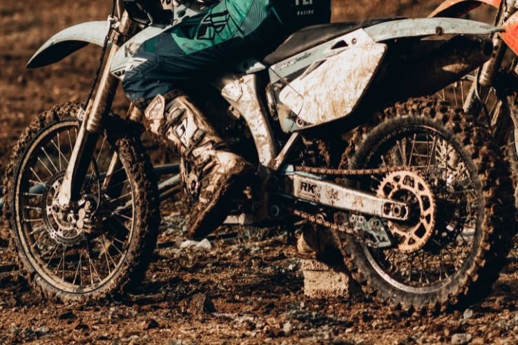 dirt bike on the mud