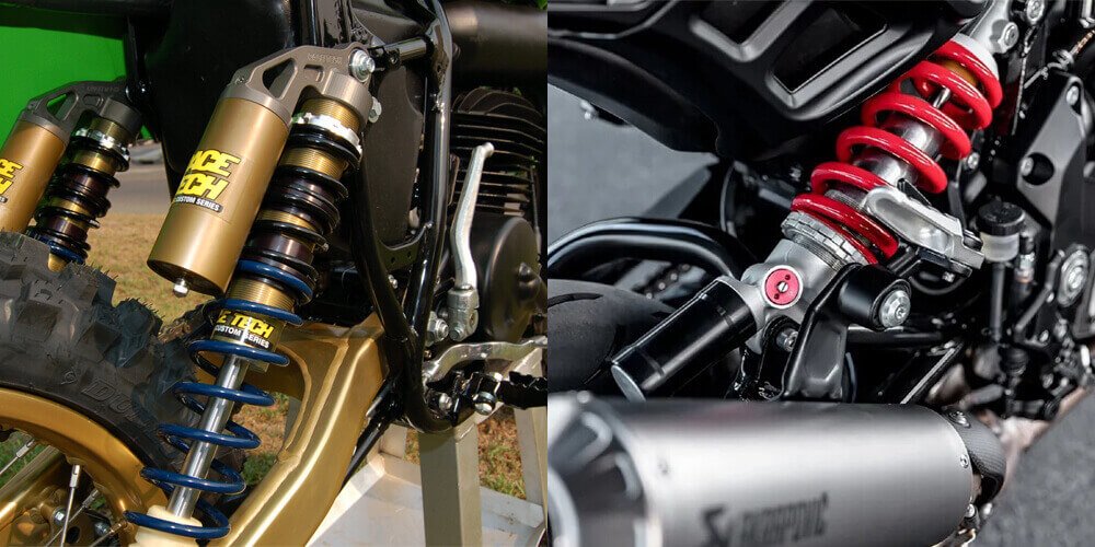dirt bike vs motorcycle - suspension difference