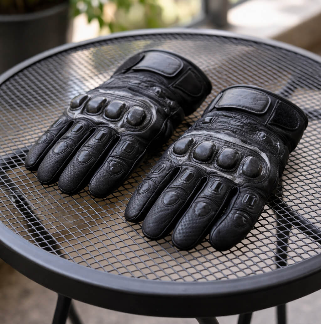 Place the gloves in a cool, well-ventilated area and let them air dry naturally