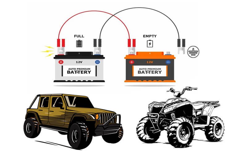 how to jump start an atv with a car