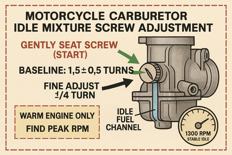 idle mixture and screw adjustment