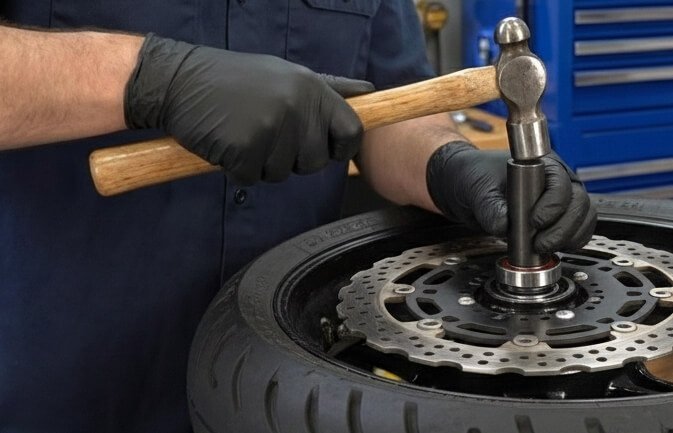 install the first new bearing