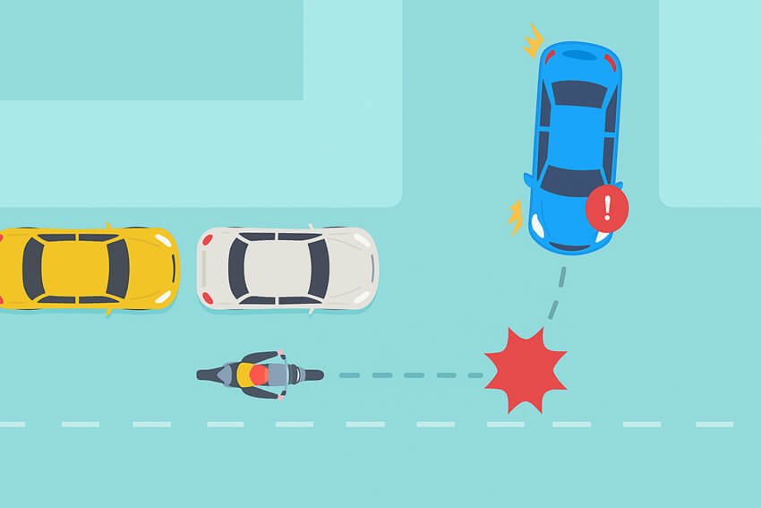 left-turn collision—motorcycle dangers