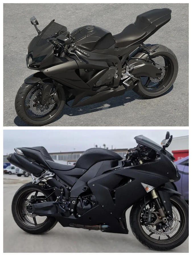 matte motorcycle wraps