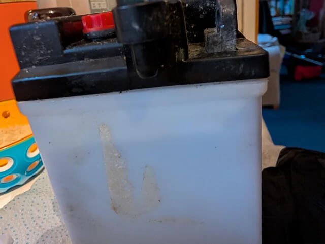 motorcycle battery leaks