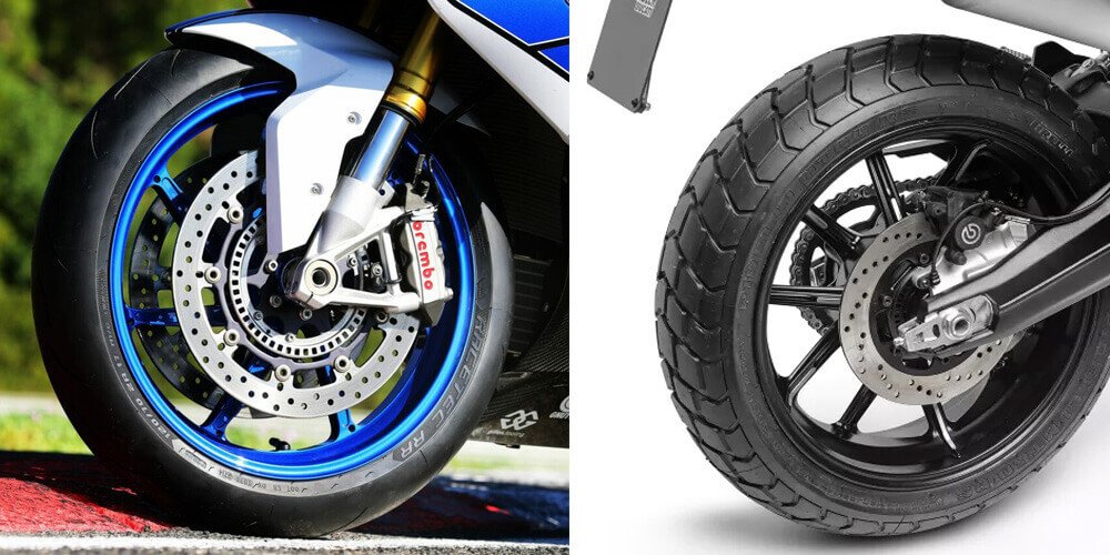 motorcycle front and rear brake