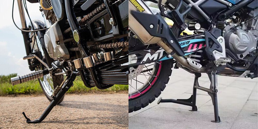 motorcycle kickstand and center stand