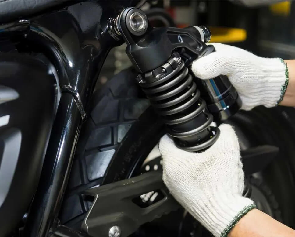 Exploded Motorcycle Shock 7 Common Mechanical Issues of Motorcycle Crashes