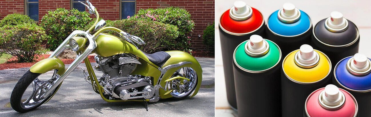 motorcycle spray painting