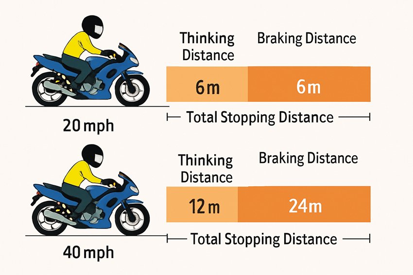 motorcycle stopping distance