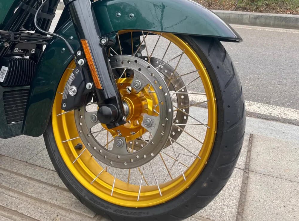 motorcycle wheel and tire