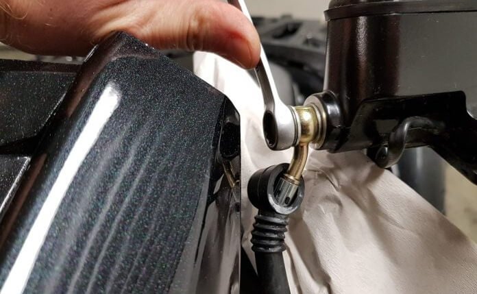 open up the bleeder valve