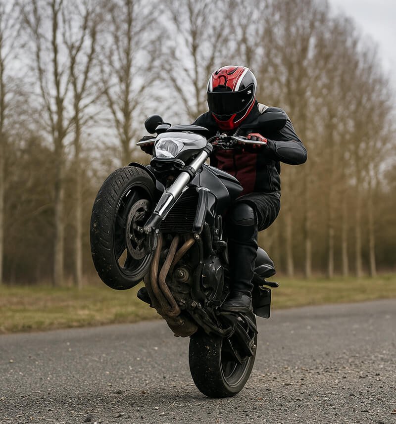 popping a wheelie—causes of motorcycle death wobble
