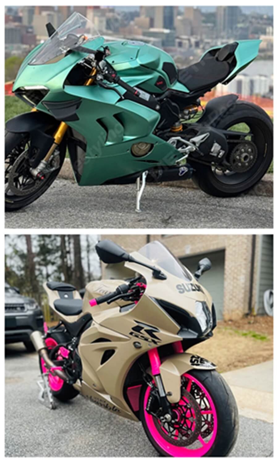 satin motorcycle wraps