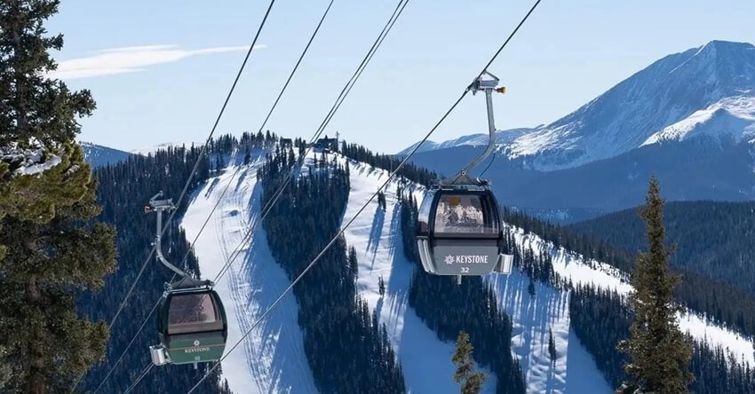skiers on the chairlift