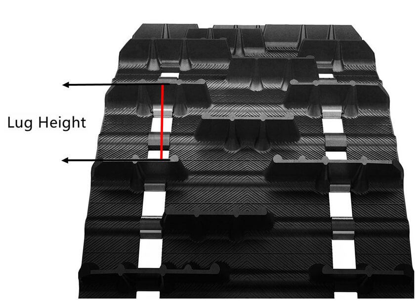 snowmobile lug height