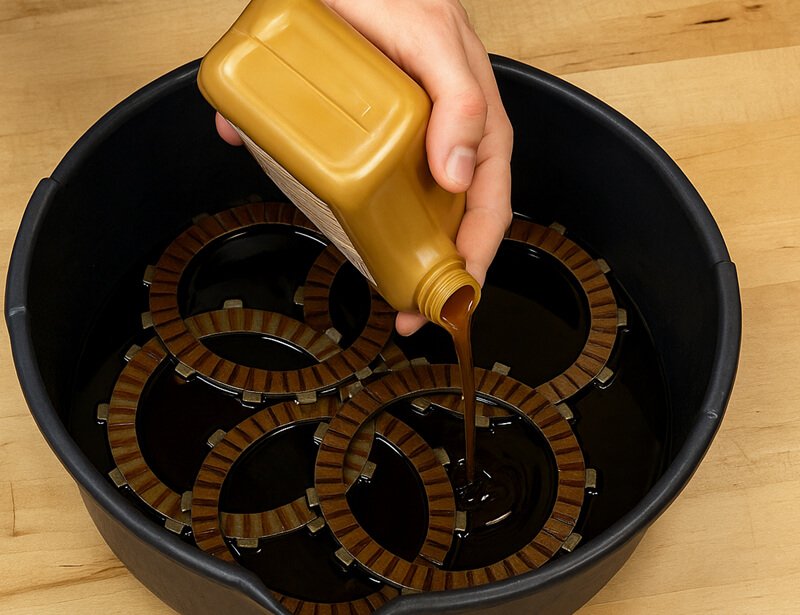soak the friction plates