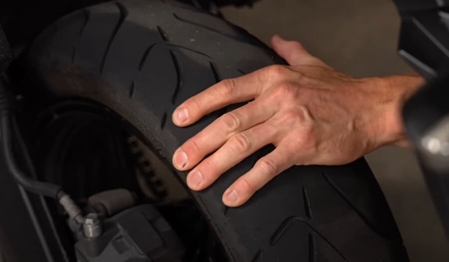 spin the motorcycle wheel