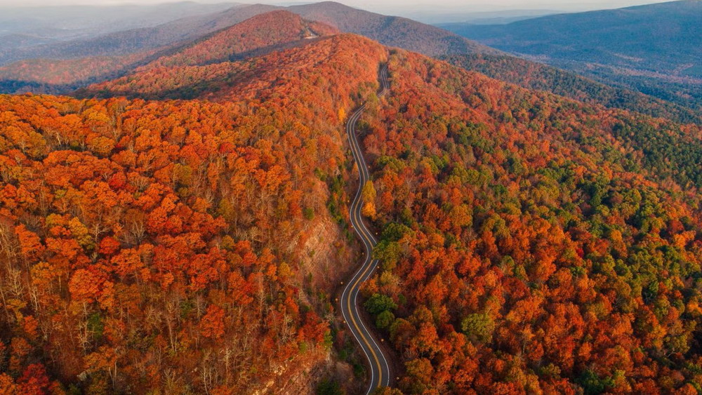 talimena scenic byway fall road