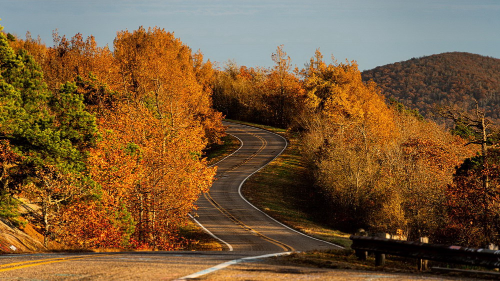 talimena scenic byway ouachita mountains fall