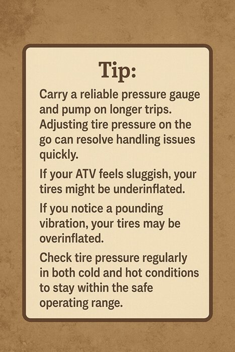 ATV & UTV Tire pressure tips