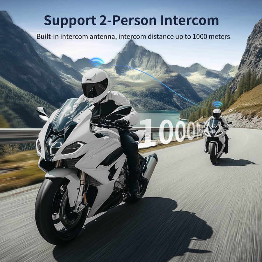 Gegensprechanlage für zwei Fahrer mit 1000 m Reichweite