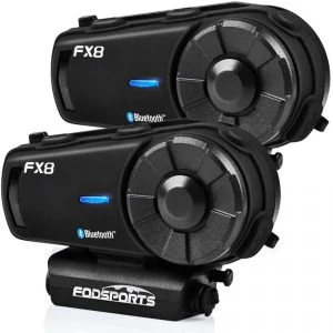 Fodsports FX8 PRO Motorcycle Intercom Bluetooth Helmet Headset HRSQ Speaker FM | Australia