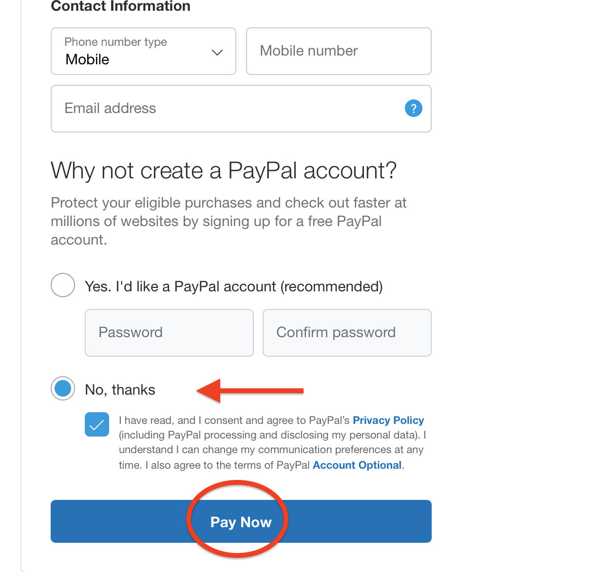 PayPal 계정 없이 카드로 결제하기 | Fodsports