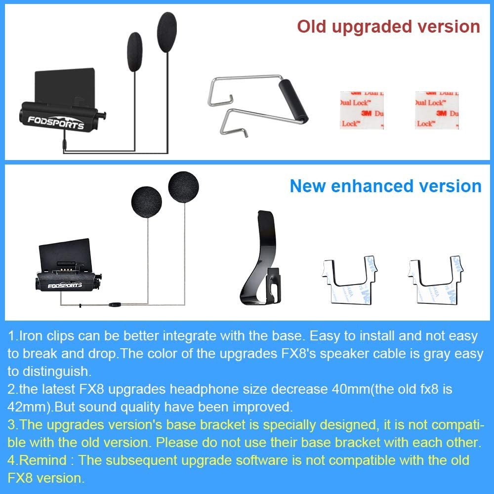 FODSPORTS New Version FX8 Motorcycle Bluetooth Intercom Accessories